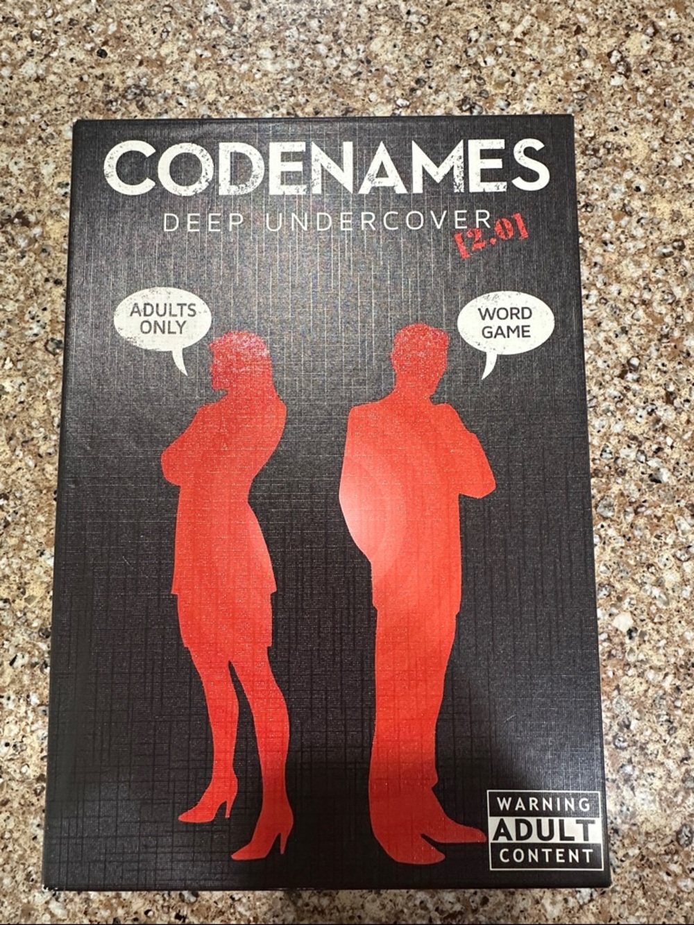 Codenames Deep Undercover Party Word Game - Black & Red